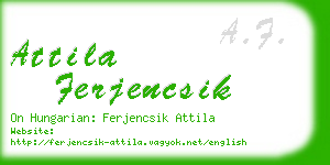 attila ferjencsik business card